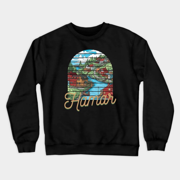 Hamar - Norwegian Crewneck Sweatshirt by letrirs